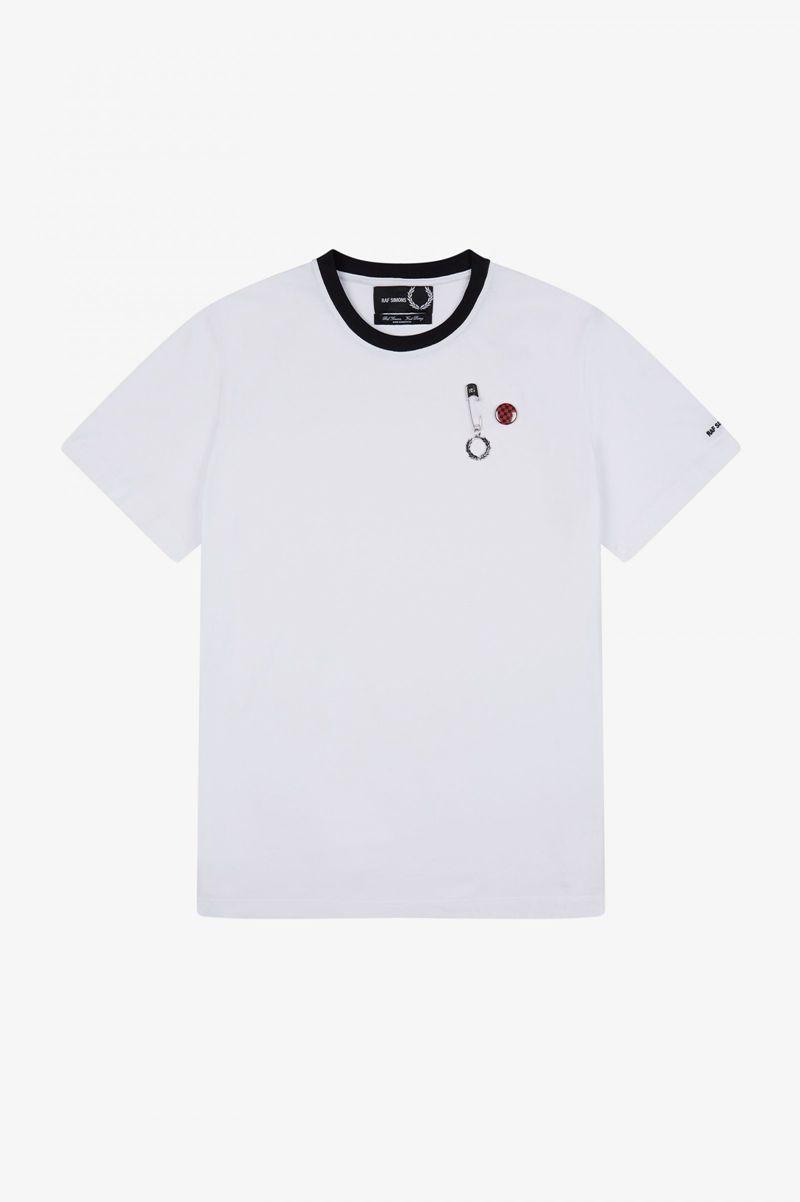 White Fred Perry SM1949 Men's T Shirts | PH 1758MQZA